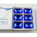 Dz-3008 Octagon Capri Azul 10X14mm Cristal Costurar em Strass